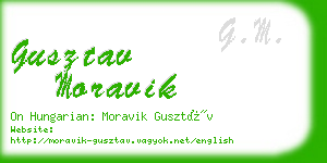 gusztav moravik business card